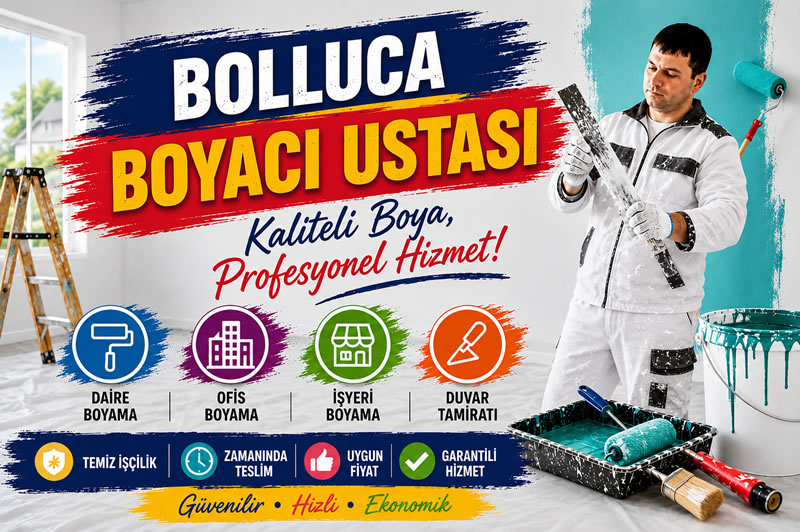 Bolluca'da site dairesinde iç cephe boyama çalışması
